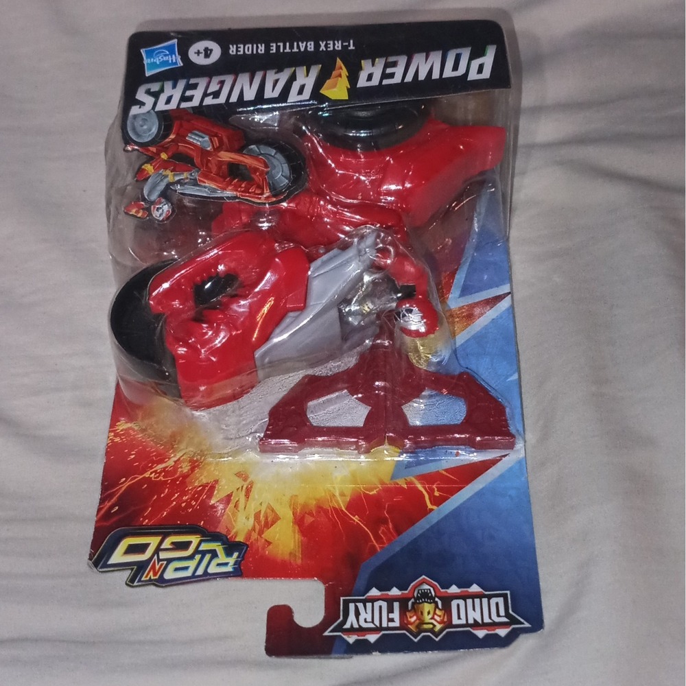 Power Rangers Dino Fury Rip N Go T-Rex Battle Rider & Red Ranger Set Hasbro - Picture 2 of 6